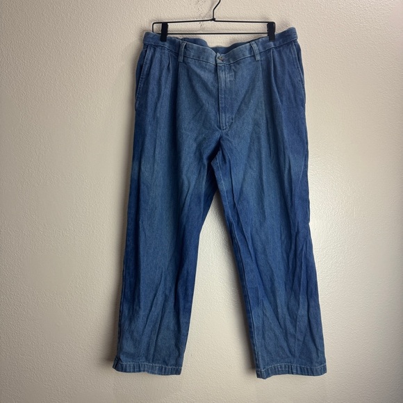 Haggar Denim Vintage Slack Pants Size 38x29 - Picture 1 of 9